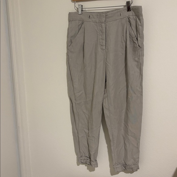 Wilfred Linen Blend Cropped Grey Lightweight Pants Size 4 - Picture 2 of 9